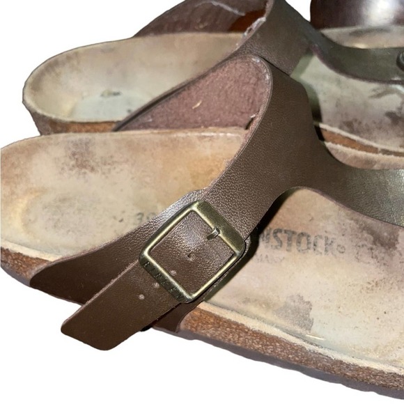 Birkenstock Gizeh Oiled Leather Sandals Women’s Size 8 - Picture 4 of 7